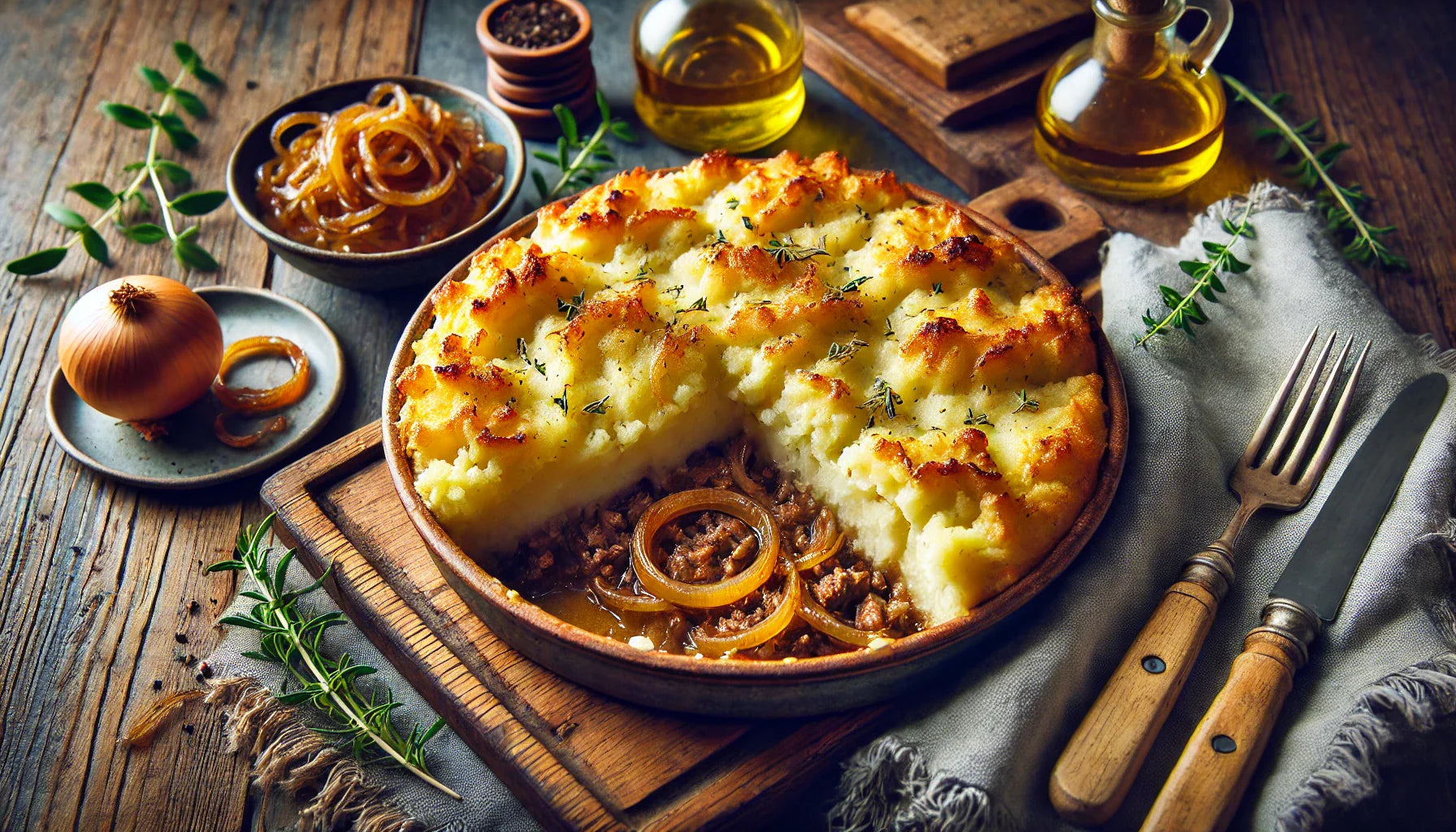 Cottage Pie With Caramelized Onions