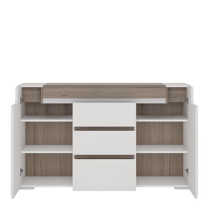 Toronto 2 Door 3 Drawer Sideboard (inc. Plexi Lighting)