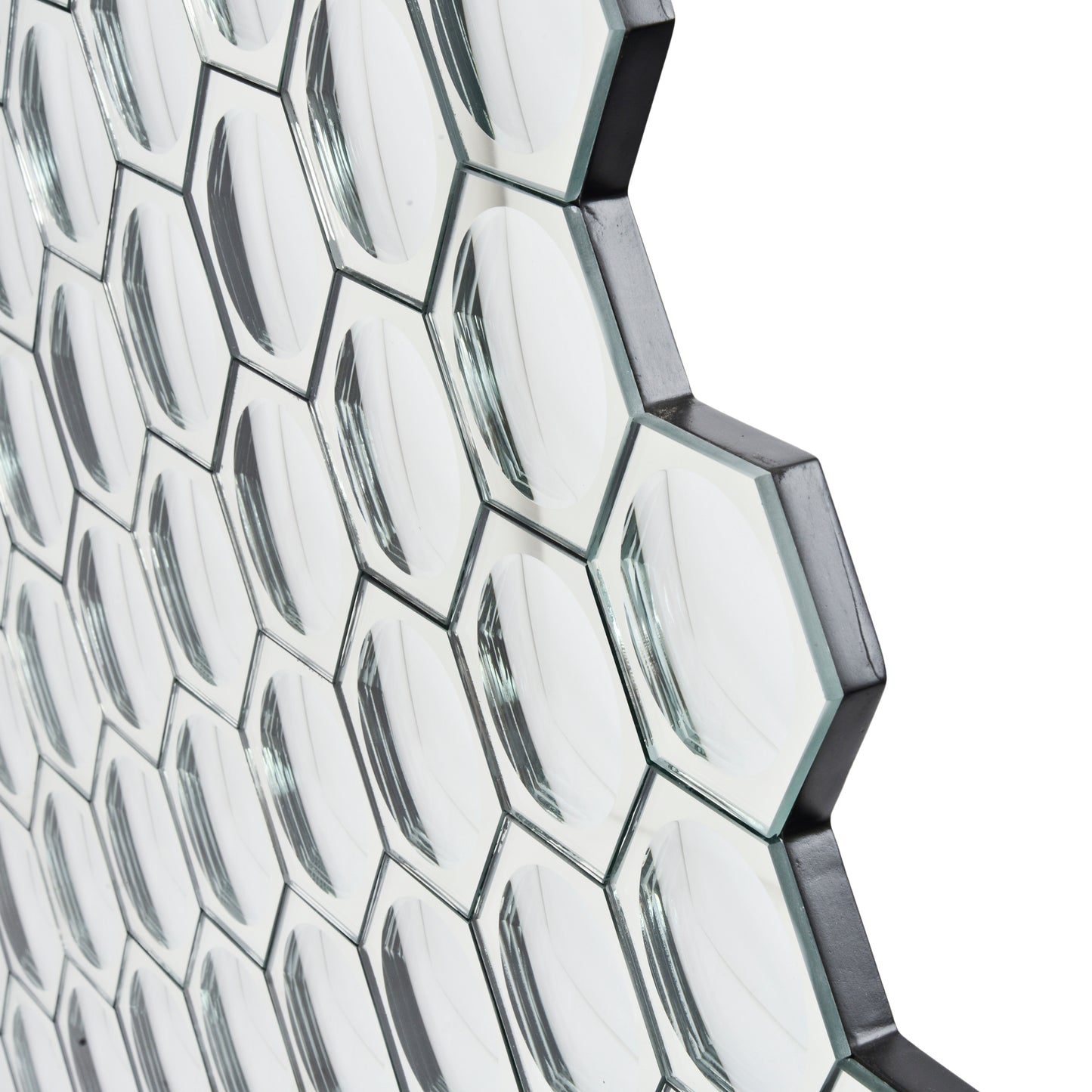 Hexagonal Honeycomb Convex Mirror Wall Art