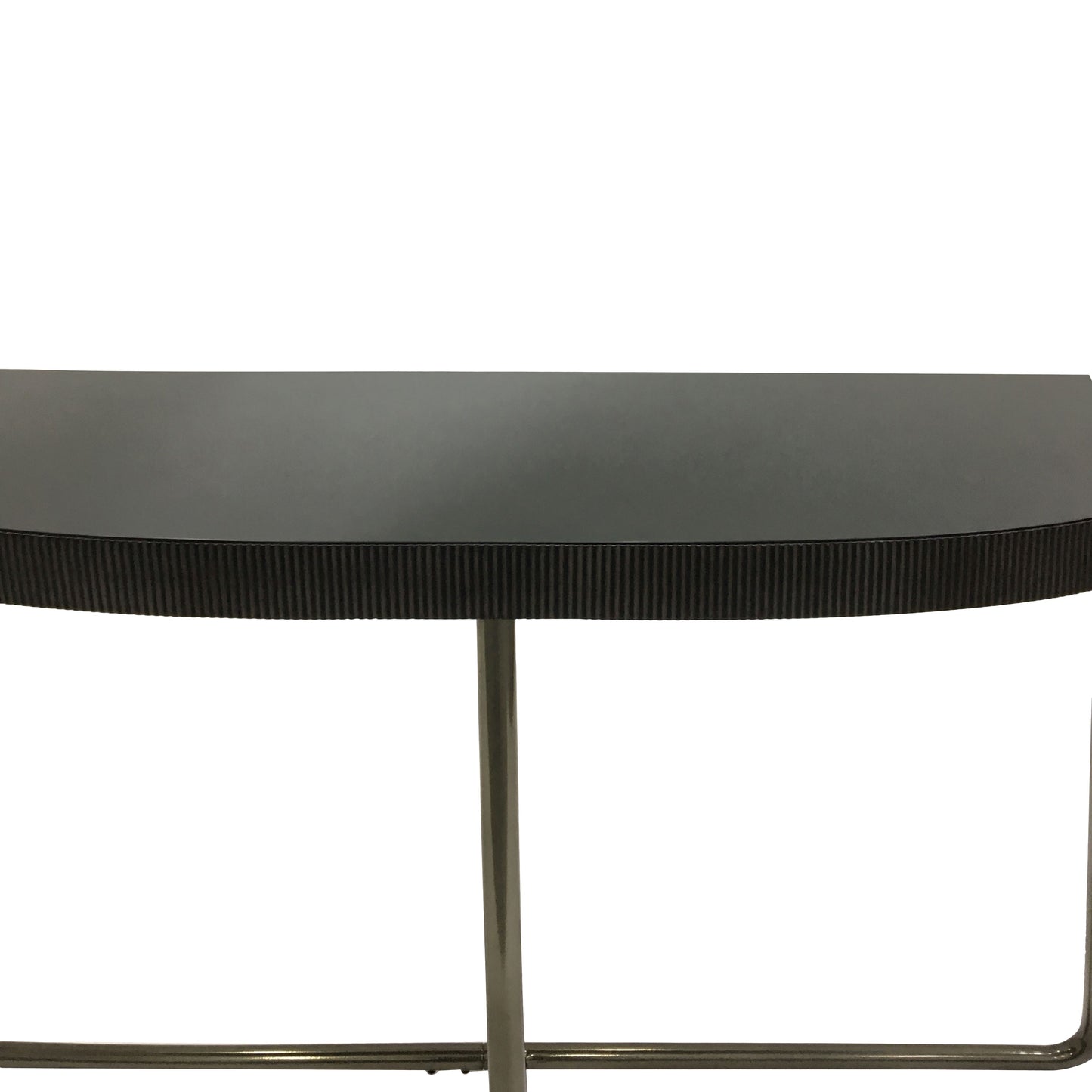 Knightsbridge Half Moon Console Table with Black Tinted Glass