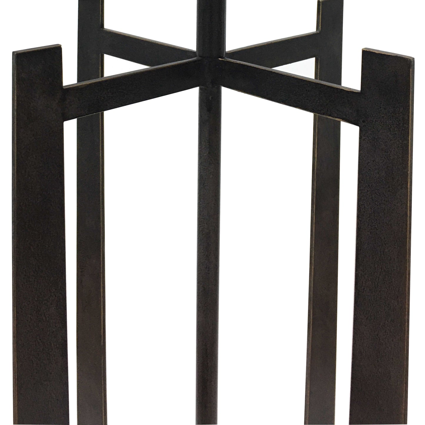 Glenthorpe Hammered Iron Floor Lamp Gilded Oak Finish - E27 60W