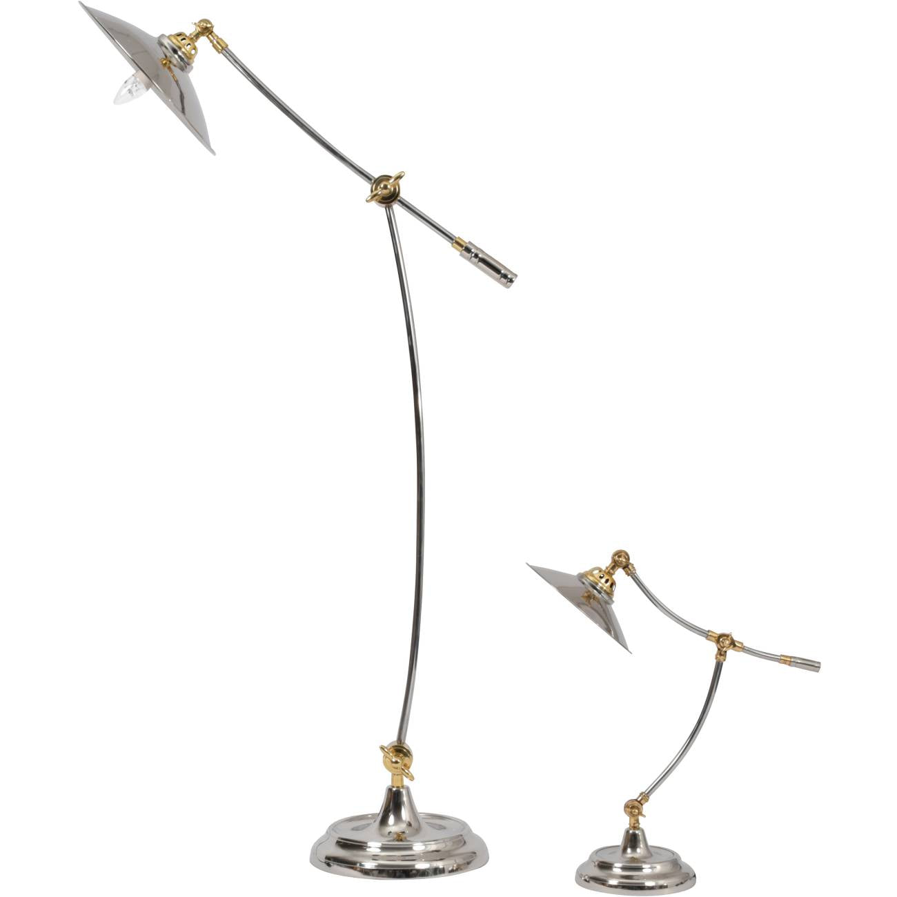Haku Brass and Steel Adjustable Table Lamp - E27 15W