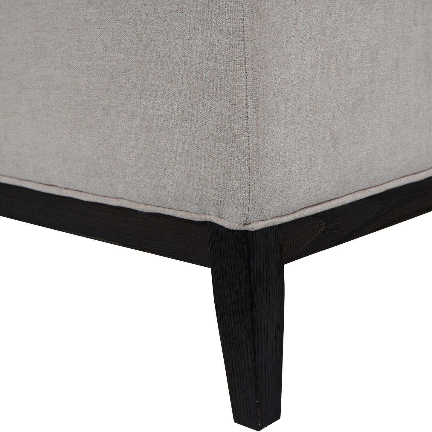 Theodore Buttoned XL Ottoman in Ivory Fabric