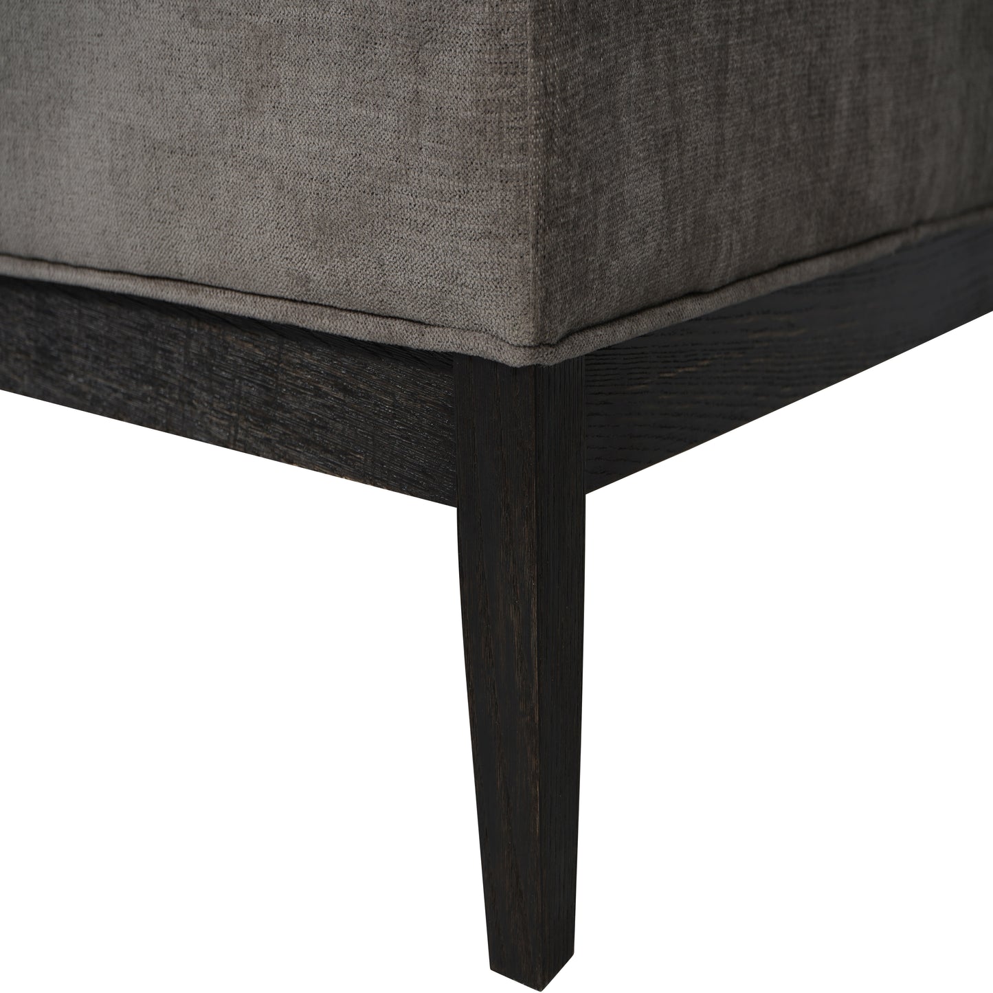Theodore Buttoned XL Ottoman in Warm Grey Fabric