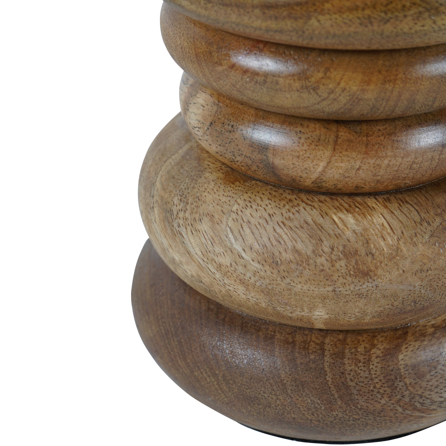 Leon Solid Wood Table Lamp with Silk Jute Shade