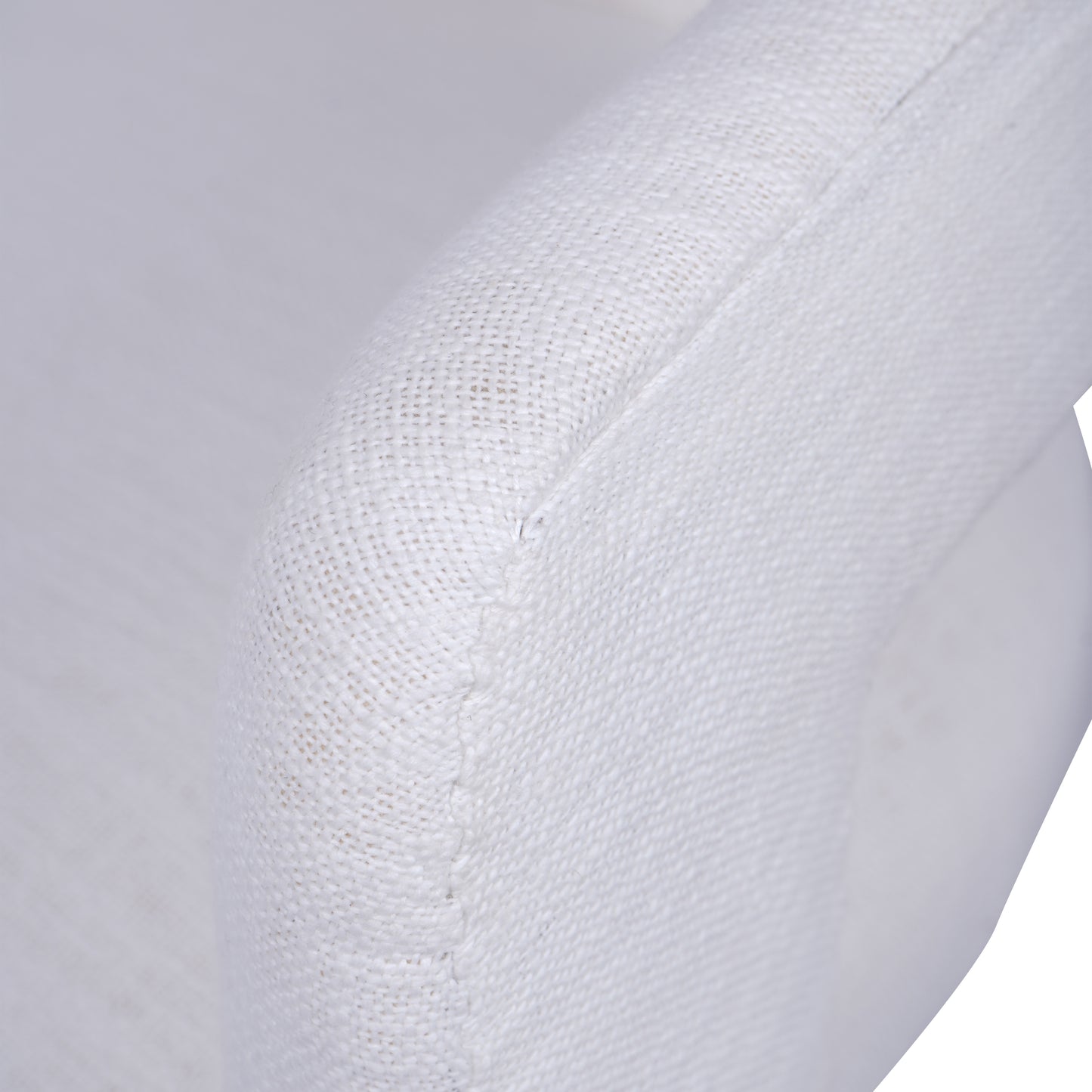 Fully Upholstered Ivory Slub Chair