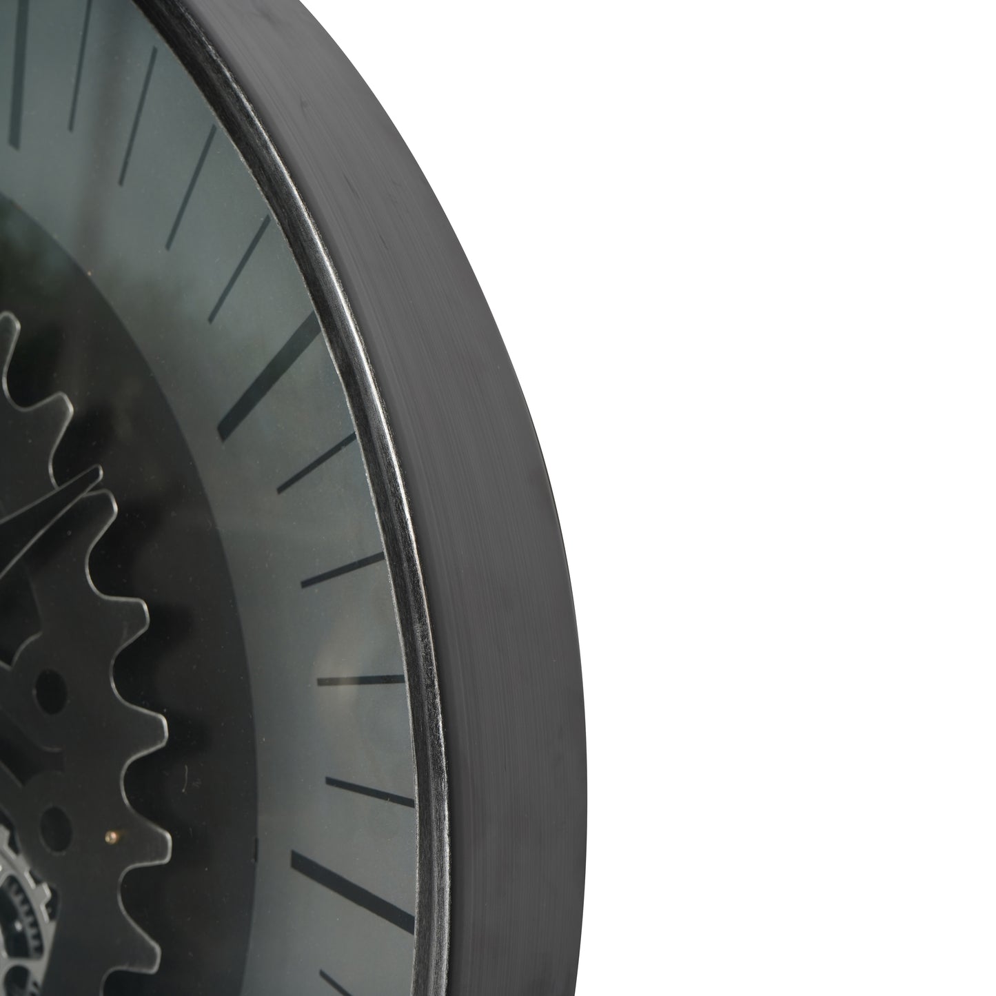 Palladium Wall Clock with moving Dials Black Nickel