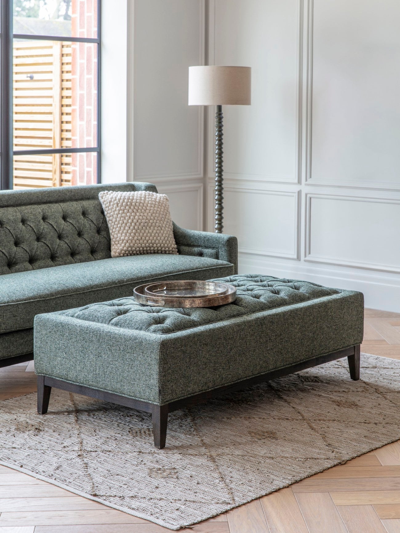 Theodore Buttoned XL Ottoman