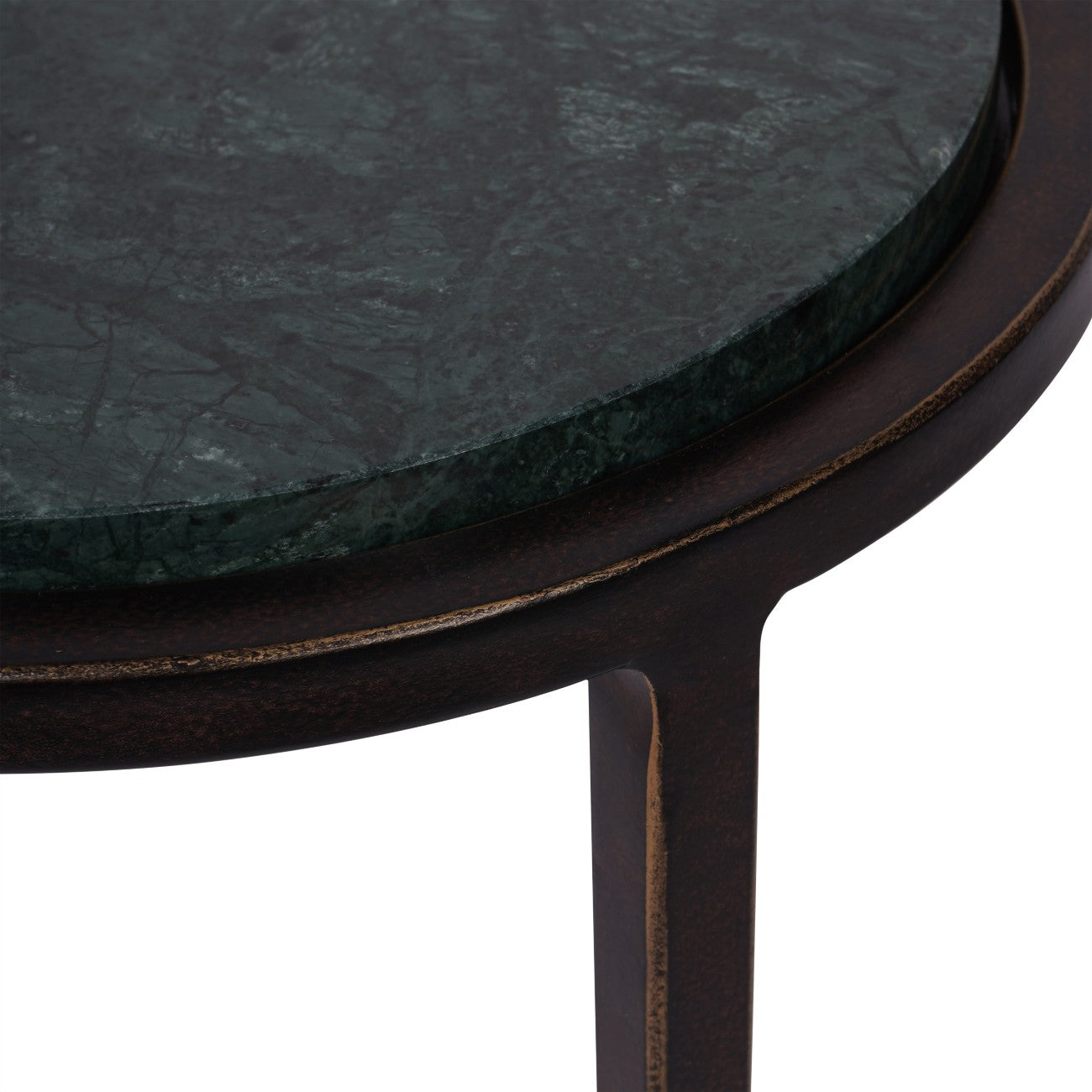 Iota Accent Table Green Panna Marble