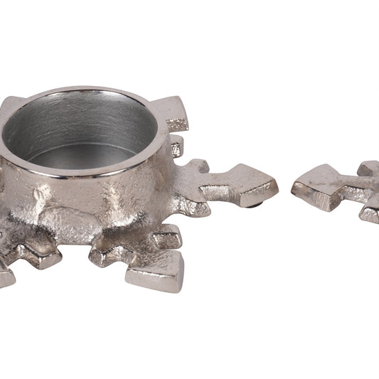 Laura Ashley Set of 3 Small Festive Snowflake Tealight Holders