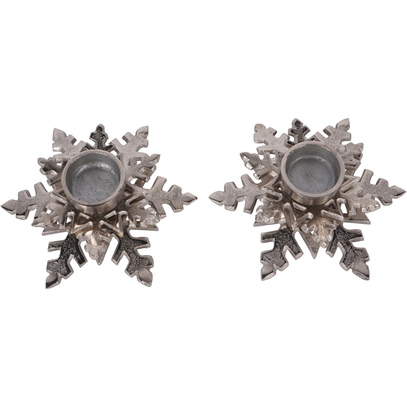 Laura Ashley Set of 2 Festive Snowflake Tealight Holders