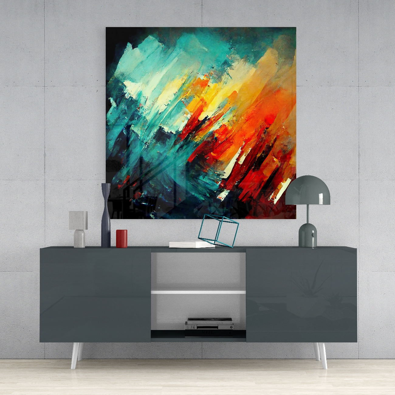 Brush Glass Wall Art || Designers Collection | Insigne Art Design