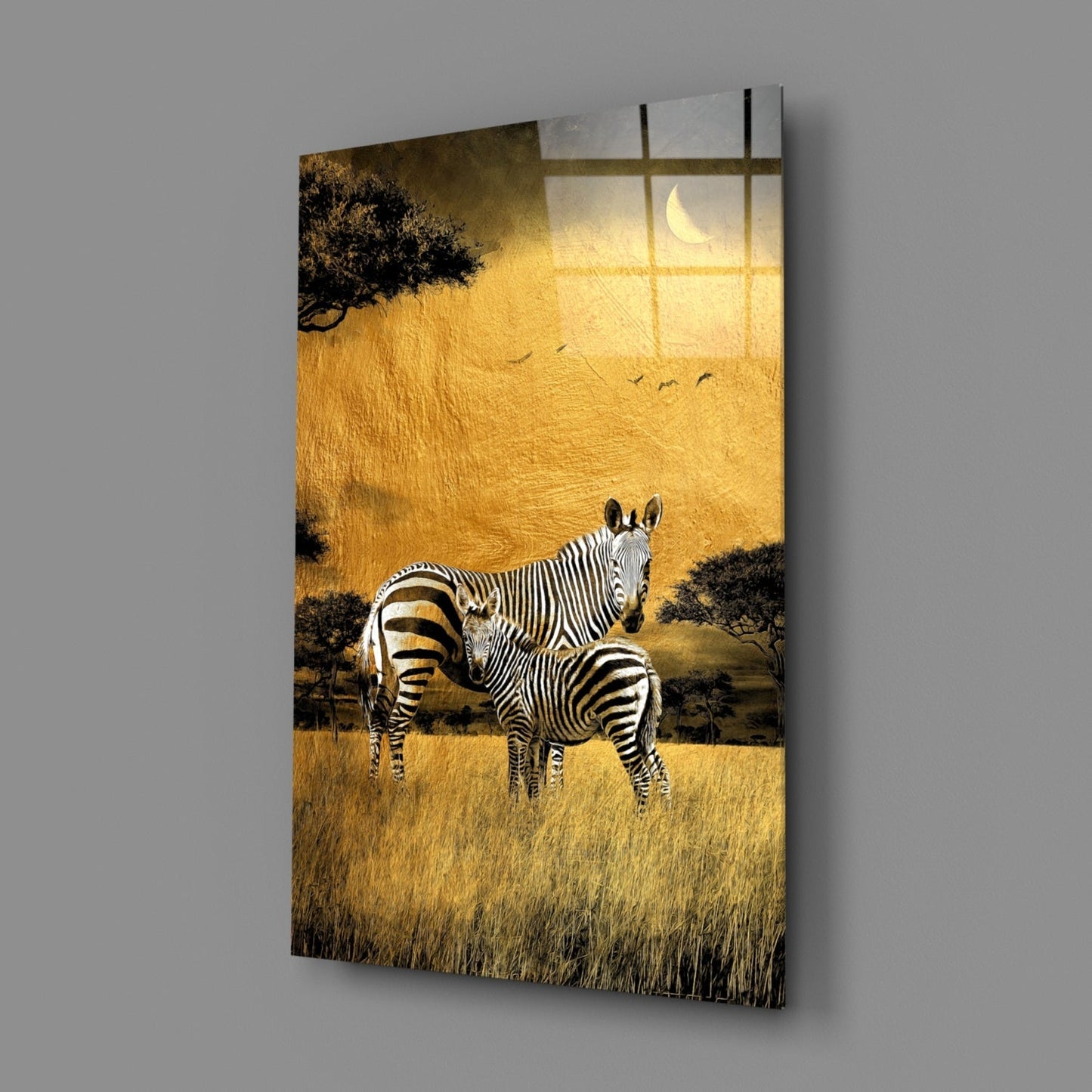 Zebras Glass Wall Art