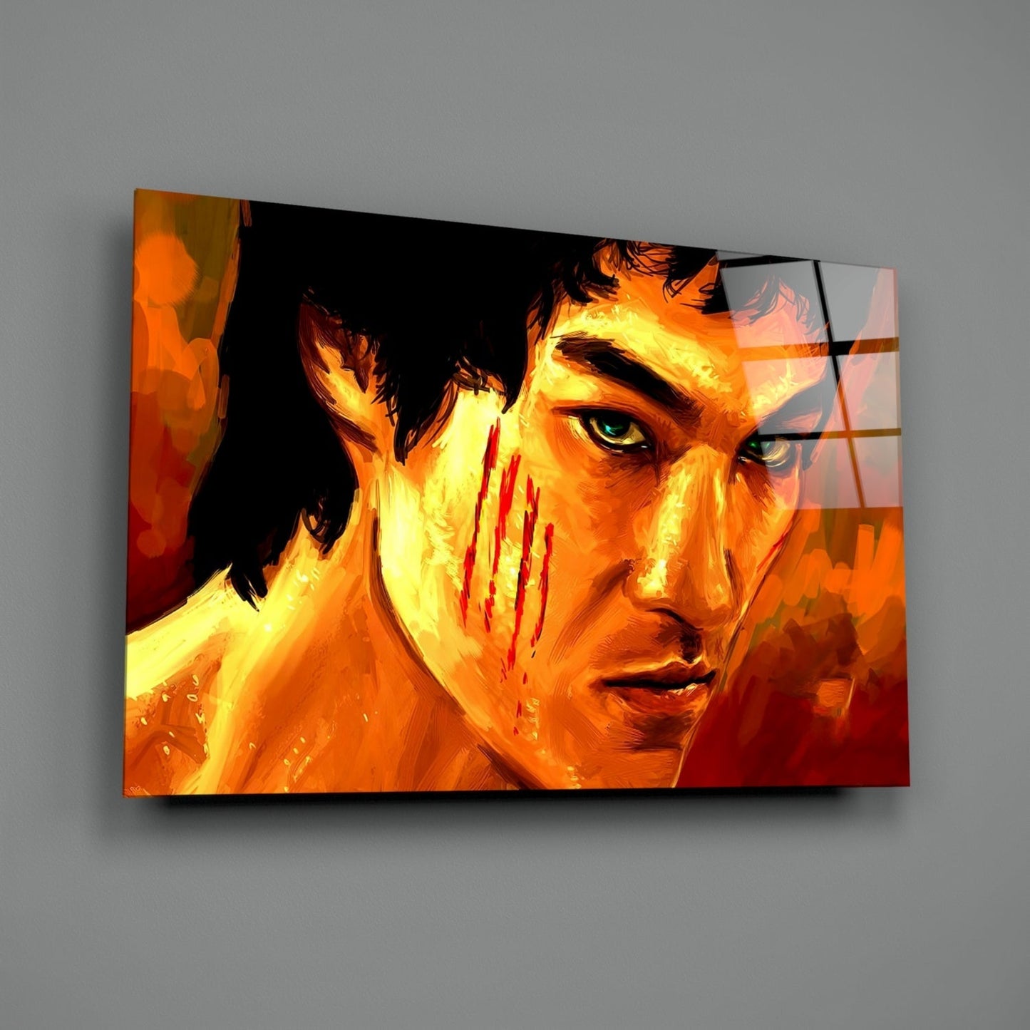 Bruce Lee Glass Wall Art