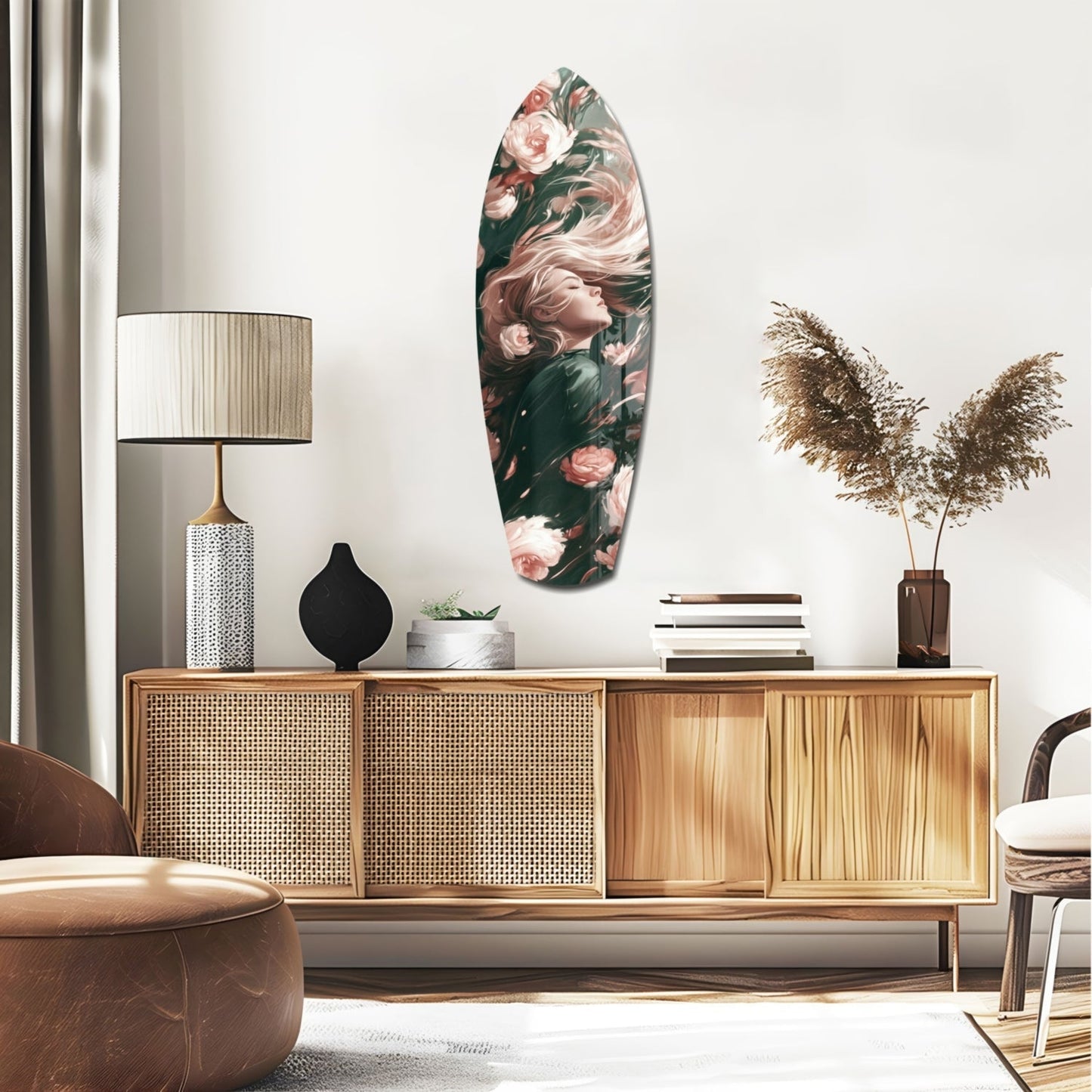 Blooming Breeze Glass Wall Art