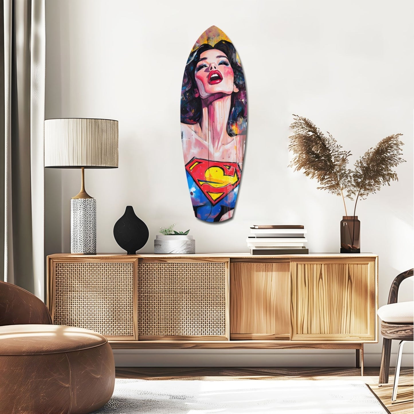 Supergirl Glass Wall Art