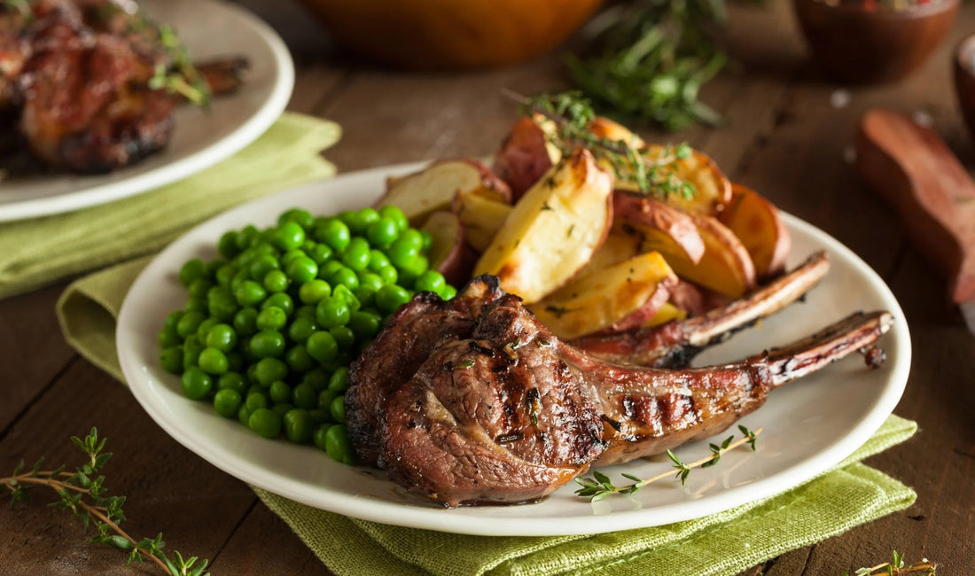 Lamb Shank with Minted Peas