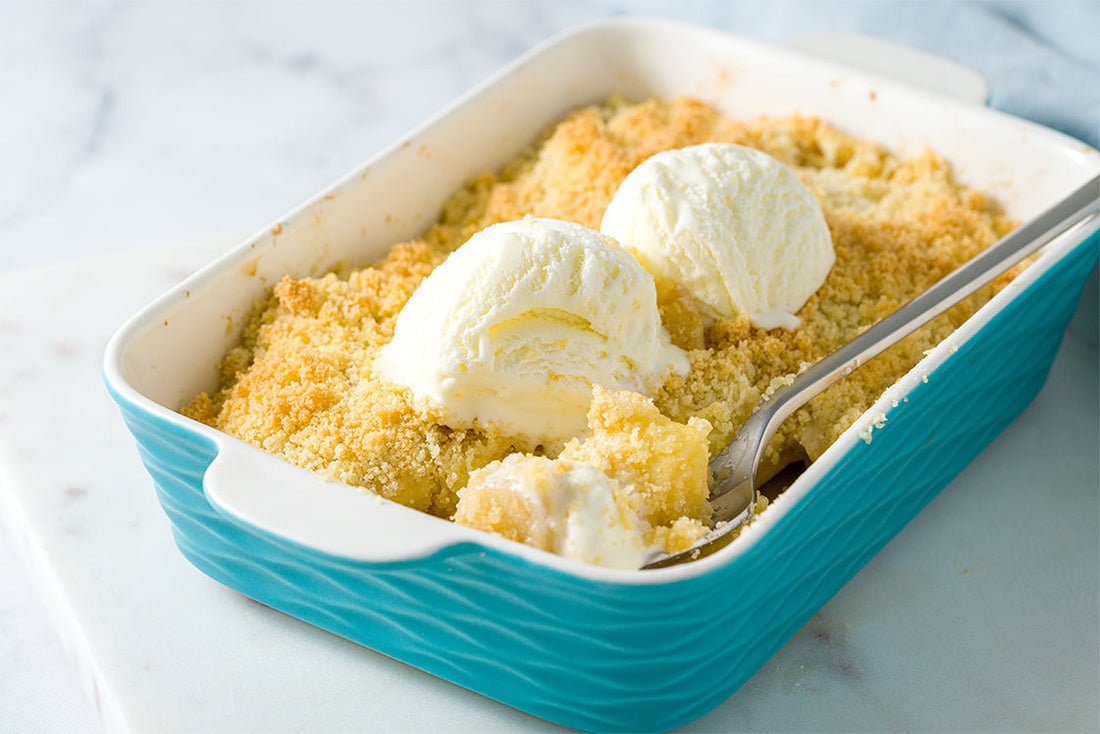 Apple Crumble with Custard
