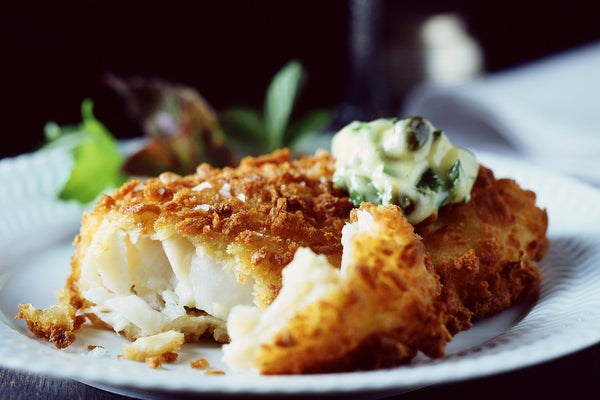 Oat-Crusted Haddock with Tartare Mayonnaise