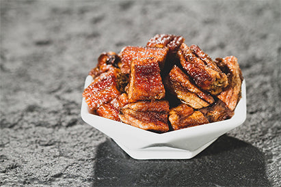 Crispy Pork Belly Bites with Bramley Apple Sauce