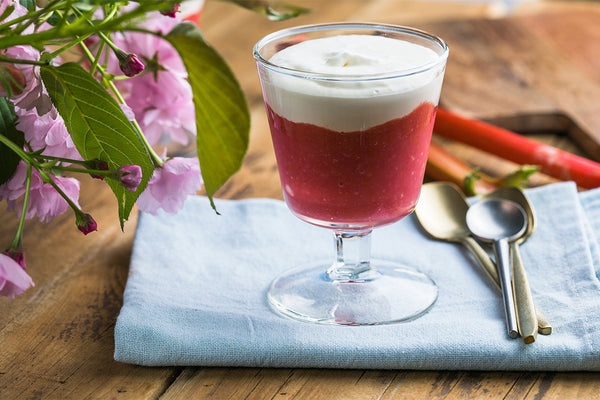 Rhubarb and Ginger Compote with Vanilla Yogurt