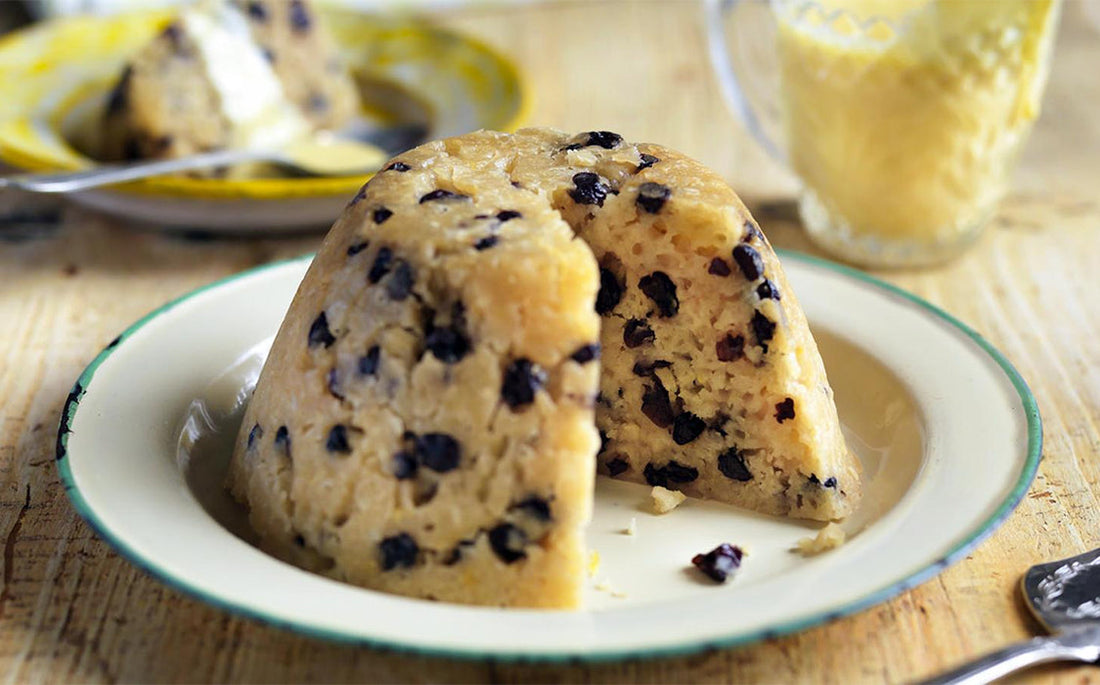 Spotted Dick with Vanilla Custard