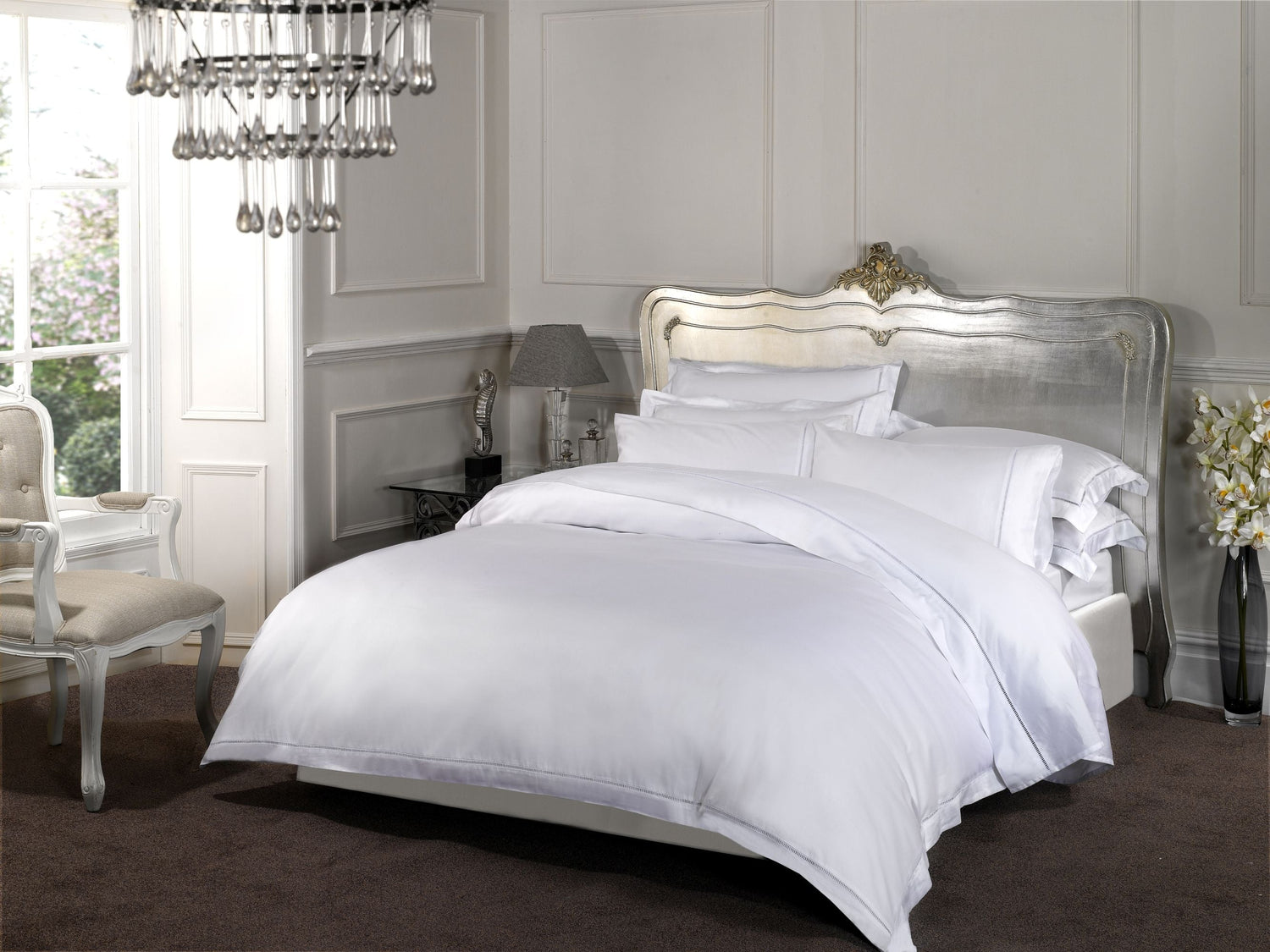 White bedding