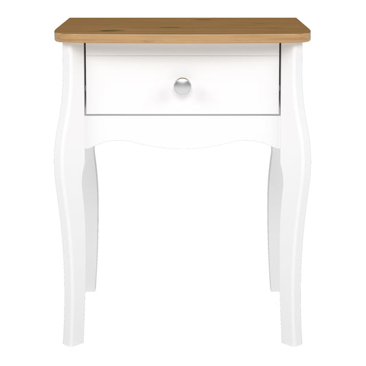 Baroque Nightstand in Pure White Iced Coffee Lacquer