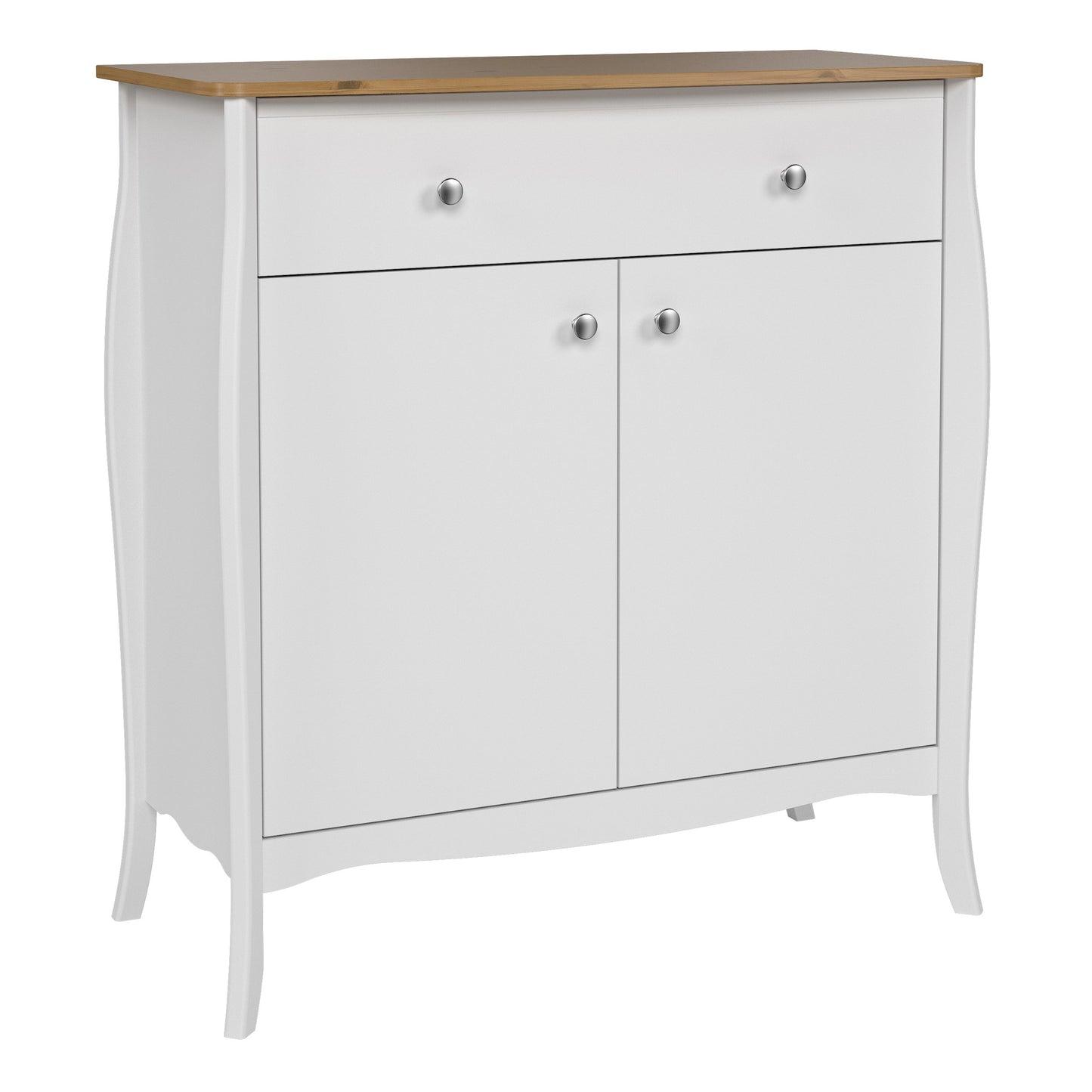 Baroque Sideboard in Pure White Iced Coffee Lacquer