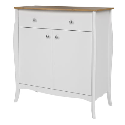 Baroque Sideboard in Pure White Iced Coffee Lacquer