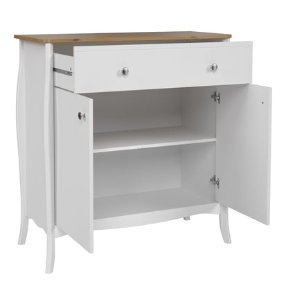 Baroque Sideboard in Pure White Iced Coffee Lacquer