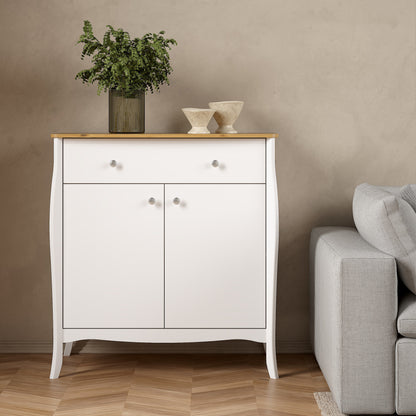 Baroque Sideboard in Pure White Iced Coffee Lacquer