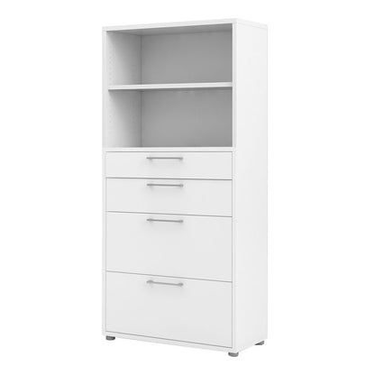 Prima Bookcase 1 Shelf With 2 Drawers 2 File Drawers