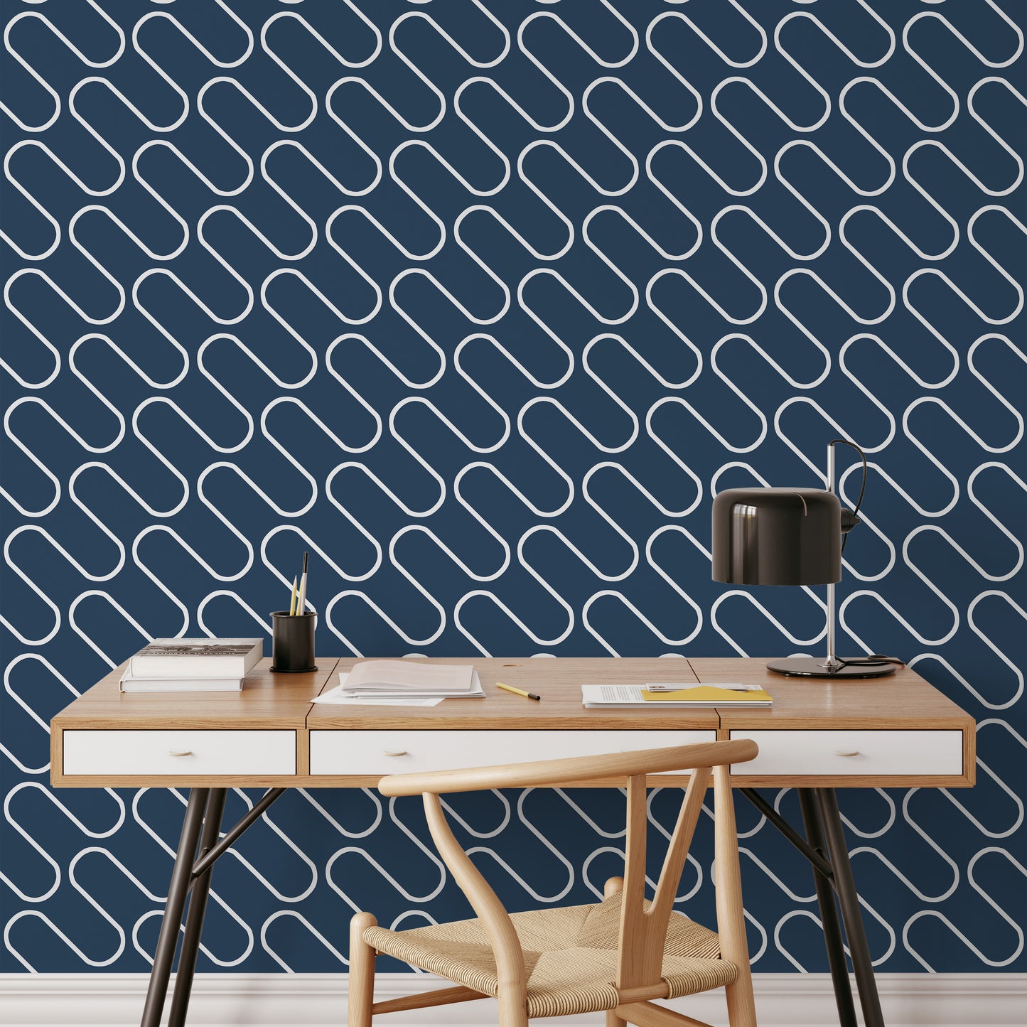 Catherine Lansfield Linear Curve Geometric Wallpaper