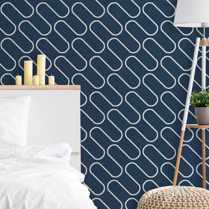 Catherine Lansfield Linear Curve Geometric Wallpaper