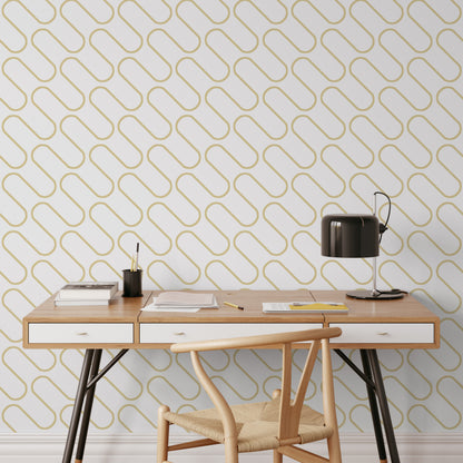 Catherine Lansfield Linear Curve Geometric Wallpaper