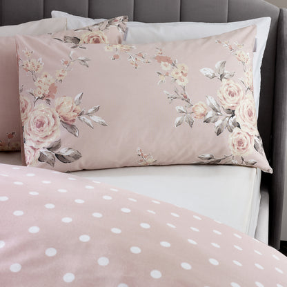 Catherine Lansfield Canterbury Floral Reversible Duvet Cover Set with Pillowcases