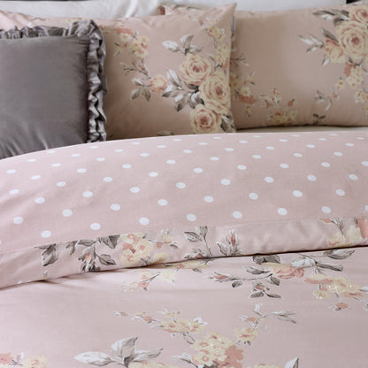 Catherine Lansfield Canterbury Floral Reversible Duvet Cover Set with Pillowcases