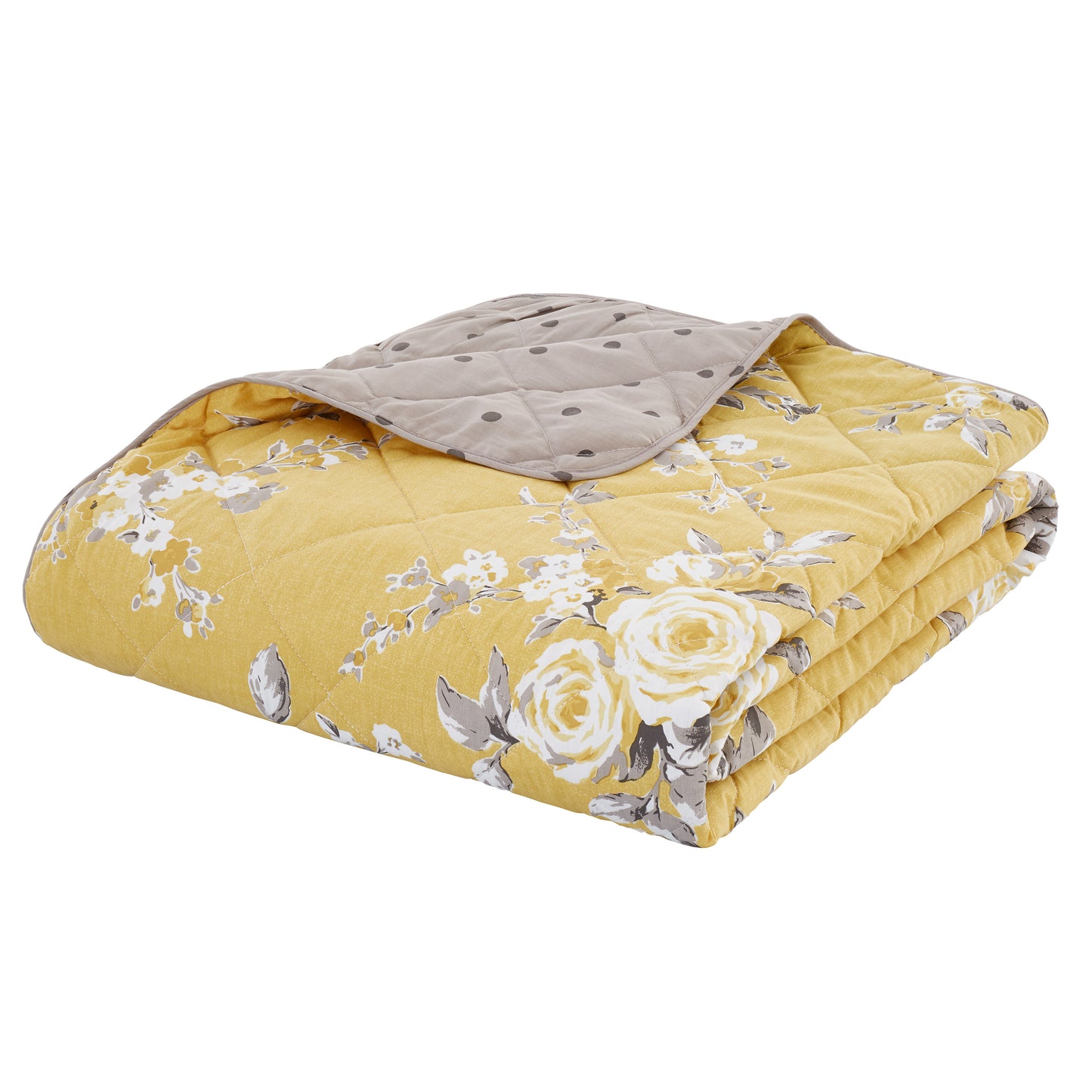 Catherine Lansfield Canterbury Floral Reversible Quilted Bedspread