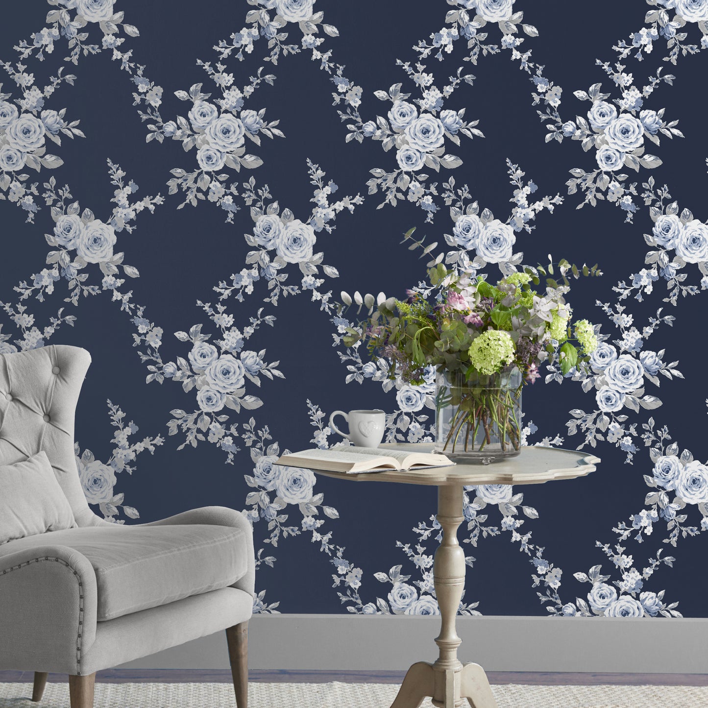 Catherine Lansfield Canterbury Floral Wallpaper