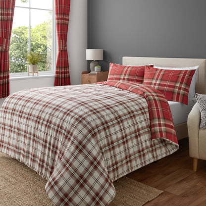 Catherine Lansfield Kelso Check Reversible Duvet Cover Set with Pillowcases