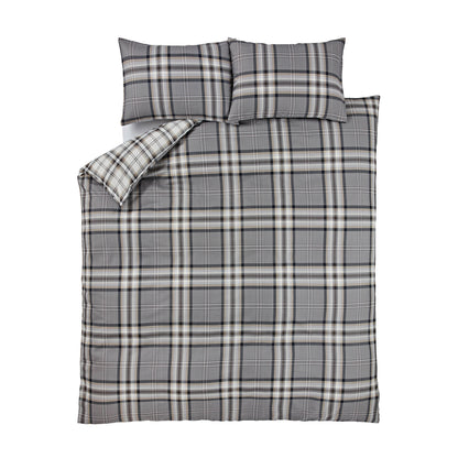 Catherine Lansfield Kelso Check Reversible Duvet Cover Set with Pillowcases