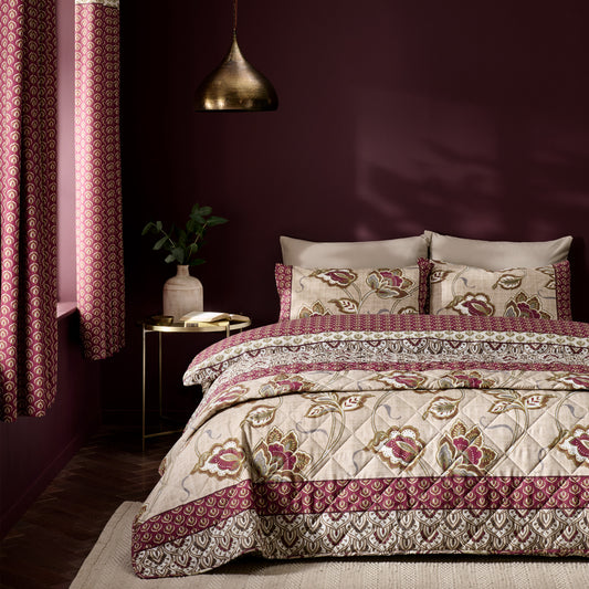 Catherine Lansfield Kashmir Paisley Floral Reversible Duvet Cover Set with Pillowcases