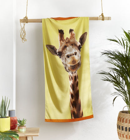 Catherine Lansfield Giraffe Cotton Beach Towel