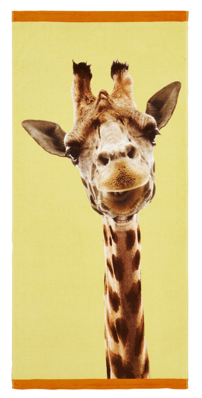 Catherine Lansfield Giraffe Cotton Beach Towel