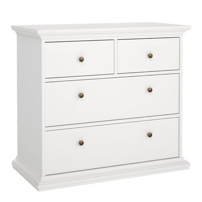Paris Package - Bedside 2 Drawers + Chest of 4 Drawers + Wardrobe with 2 Doors