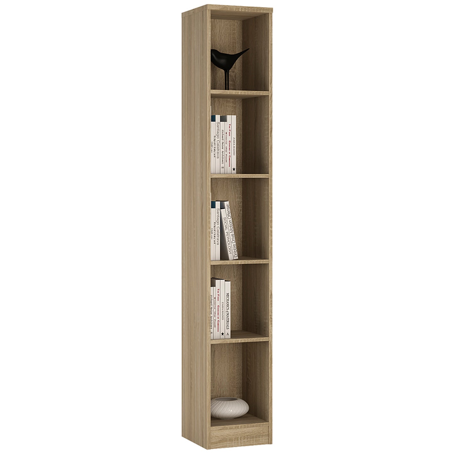 Basic Tall Narrow Bookcase (4 Shelves)