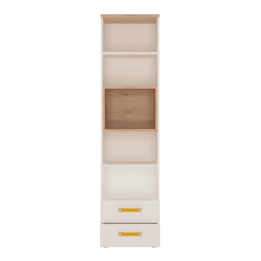 4KIDS Tall 2 Drawer Bookcase