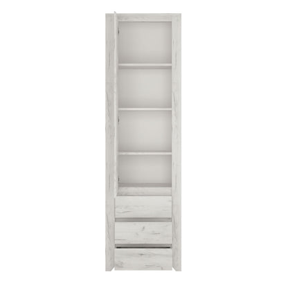 Angel Tall Narrow One Door 3 Drawer Narrow Cupboard