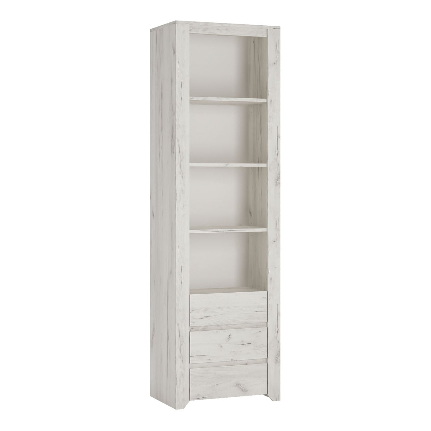 Angel Tall Narrow 3 Drawer Bookcase